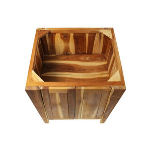 24 Inch Solid Wood Bathroom Vanity with Double Doors Light Brown Freestanding Design