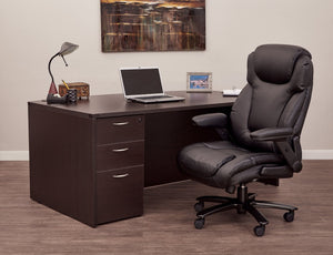 OSP Home Furnishings Big and Tall Executive Chair with Lumbar Support Bonded Leather High Back Office Seating 39200