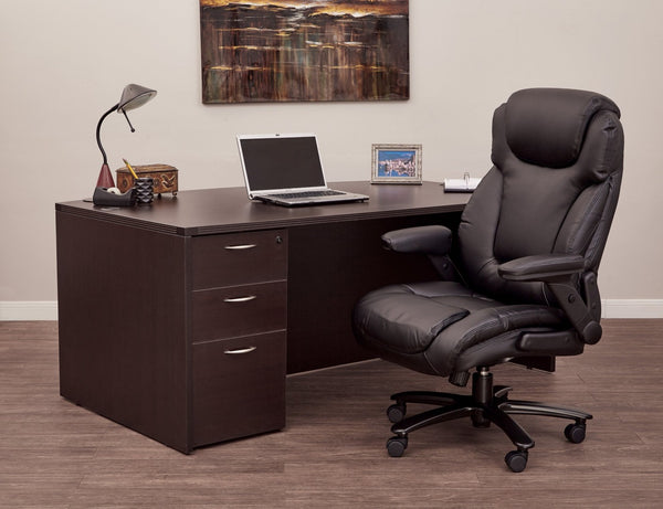 OSP Home Furnishings Big and Tall Executive Chair with Lumbar Support Bonded Leather High Back Office Seating 39200