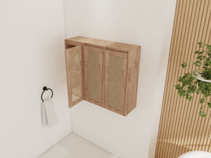 English Elm 36" Bathroom Side Cabinet - Modern Wall-Mounted Design With Soft-Close Doors For Organized Storage W999S00339