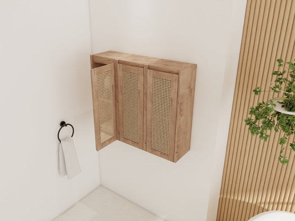 English Elm 36" Bathroom Side Cabinet - Modern Wall-Mounted Design With Soft-Close Doors For Organized Storage W999S00339