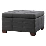 OSP Home Furnishings Detour Strap Ottoman Charcoal