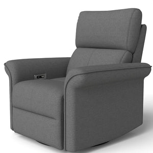 English Elm 270° Swivel Power Recliner Velvet Glider Rocker with Usb Ports for Living Room W1028S00057