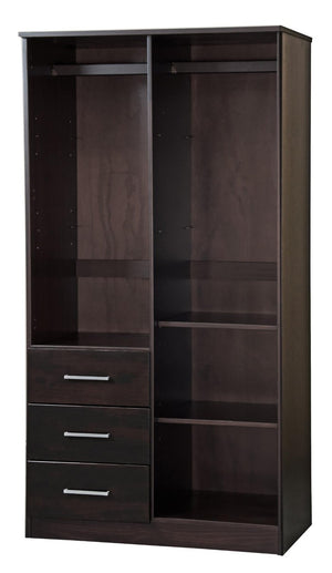 72 Inch Solid Wood Mirrored Dresser with Two Doors and Three Drawers for Bedroom Storage
