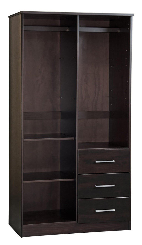 72 Inch Solid Wood Mirrored Dresser with Two Doors and Three Drawers for Bedroom Storage
