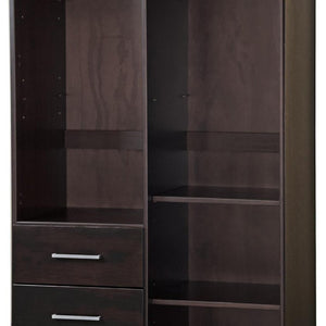 72 Inch Solid Wood Mirrored Dresser with Two Doors and Three Drawers for Bedroom Storage