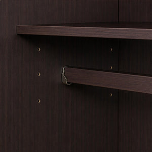 72 Inch Solid Wood Mirrored Dresser with Two Doors and Three Drawers for Bedroom Storage