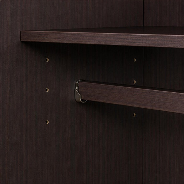 72 Inch Solid Wood Mirrored Dresser with Two Doors and Three Drawers for Bedroom Storage