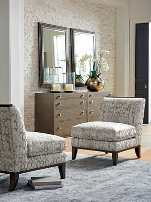 Lexington Miranda Rectangular Mirror - Luxe Hand-glazed Platinum Finish With Elegant Charcoal Gray Accents Platinum  732-205