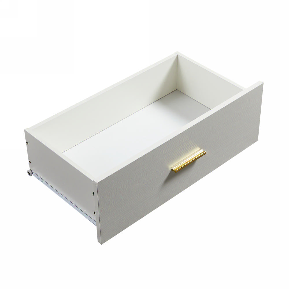 English Elm Modern White 8-Drawer Dresser Classic Bedroom Chest with Waterproof Finish, Sturdy Engineered Storage W1785P201163