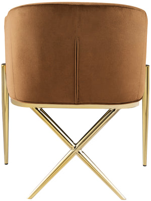 Xavier Saddle Velvet Dining Chair 763Saddle-C Meridian Furniture