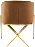 Xavier Saddle Velvet Dining Chair 763Saddle-C Meridian Furniture