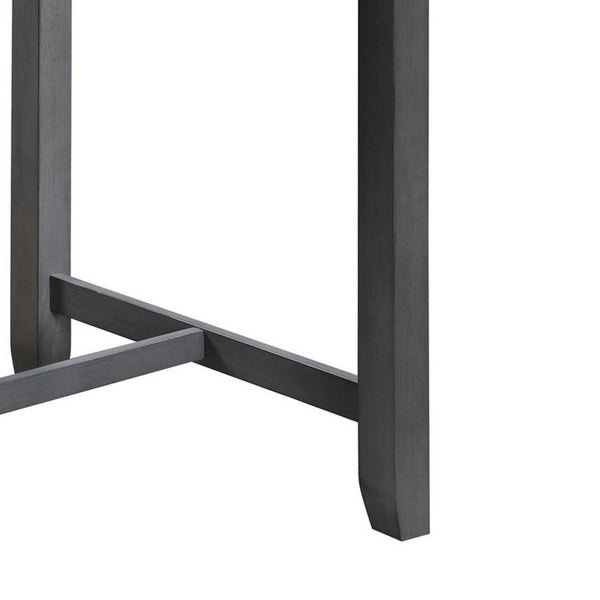 English Elm Ham Counter Height Dining Table with Usb Charging Open Shelf for Kitchen Nooks Gray B056P416890