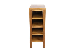 HomeRoots 12 Inch Solid Wood Freestanding Bathroom Vanity in a Warm Light Brown Finish 764838
