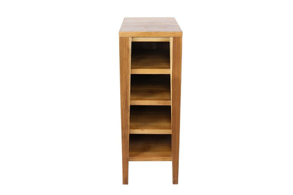 12 Inch Solid Wood Freestanding Bathroom Vanity in a Warm Light Brown Finish