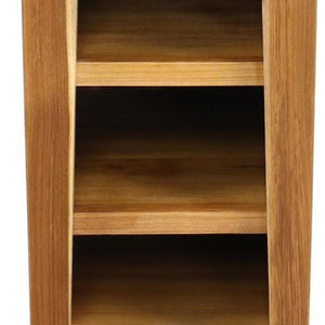 12 Inch Solid Wood Freestanding Bathroom Vanity in a Warm Light Brown Finish