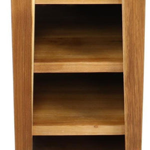 12 Inch Solid Wood Freestanding Bathroom Vanity in a Warm Light Brown Finish
