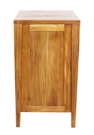 HomeRoots 18 Inch Solid Wood Single Door Bathroom Vanity Cabinet in a Warm Light Finish 764839