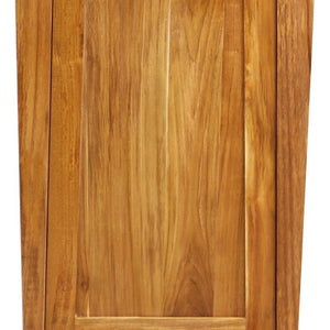 18 Inch Solid Wood Single Door Bathroom Vanity Cabinet in a Warm Light Finish