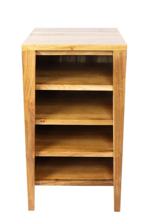 18 Inch Solid Wood Bathroom Vanity Freestanding Light Brown Storage Cabinet