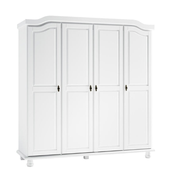 74 Inch Solid Wood Four Door Combo Dresser for Spacious and Organized Bedroom Storage