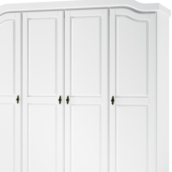 74 Inch Solid Wood Four Door Combo Dresser for Spacious and Organized Bedroom Storage