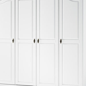 74 Inch Solid Wood Four Door Combo Dresser for Spacious and Organized Bedroom Storage