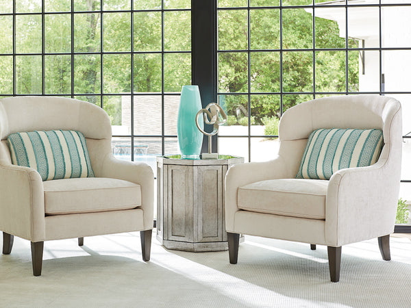 Lexington Chaffery Chair - Luxurious Modern Design With Hand-glazed Platinum Finish And Elegant Accents   7648-11-40