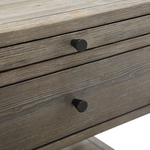 English Elm Sunveil 1-Drawer Nightstand with Pull-Out Tray and Open Shelf, Wood Construction, No Assembly Required Gray B050P362616