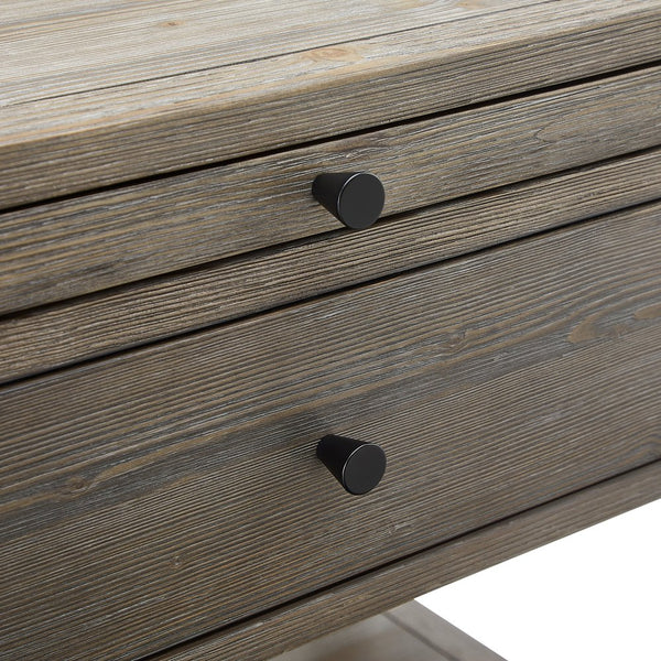 English Elm Sunveil 1-Drawer Nightstand with Pull-Out Tray and Open Shelf, Wood Construction, No Assembly Required Gray B050P362616