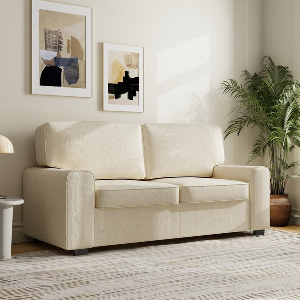 English Elm 69.6" Chenille Upholstered Loveseat with Spring Cushions and Metal Frame for Modern Spaces Beige W3568P431386