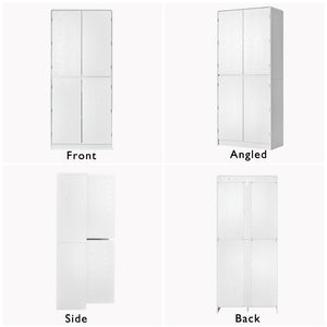 English Elm K&k Farmhouse Pantry Cabinet 72 Inch Tall Mdf Cupboard with Adjustable Shelves White N707S000021W