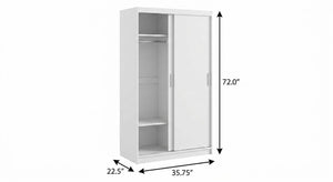 72 Inch Solid Wood Combo Dresser with Mirrored Doors and Cabinet for Elegant Bedroom Storage