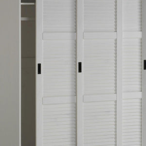 72 Inch Solid Wood Three Door Combo Dresser Armoire Wardrobe for Bedroom Storage