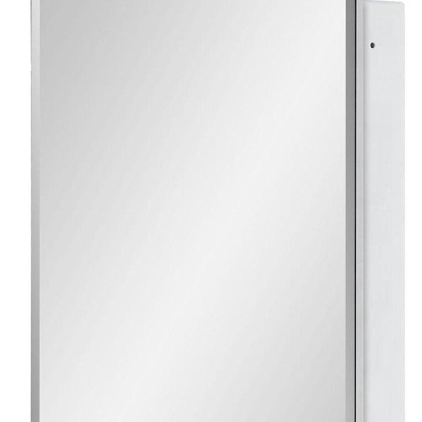 16 Inch Plastic Floating Bathroom Vanity Cabinet with Mirrored Door Wall Mounted Storage