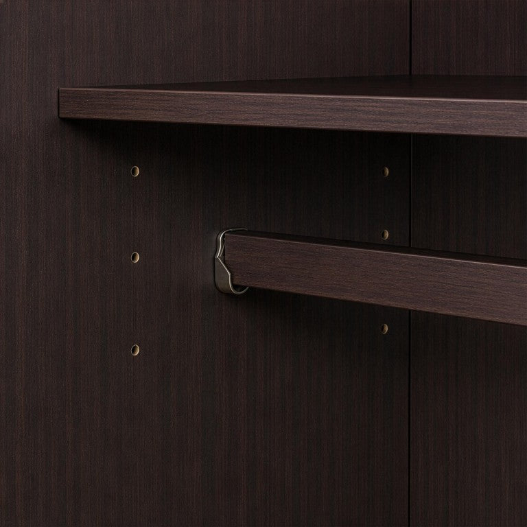 HomeRoots 72 Inch Solid Wood Six Door Storage Dresser Spacious Bedroom Organizer in Rich Brown 765057