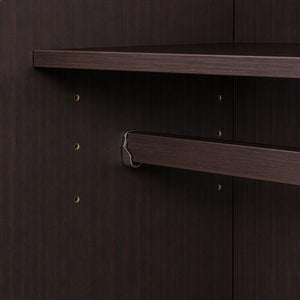 72 Inch Solid Wood Six Door Storage Dresser Spacious Bedroom Organizer in Rich Brown