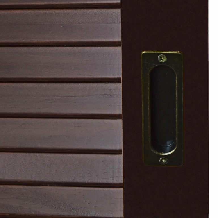 HomeRoots 72 Inch Solid Wood Six Door Storage Dresser Spacious Bedroom Organizer in Rich Brown 765057