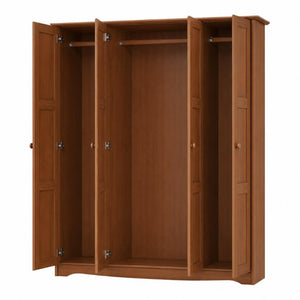 72 Inch Solid Wood Combo Dresser with Four Doors Spacious Bedroom Storage Solution