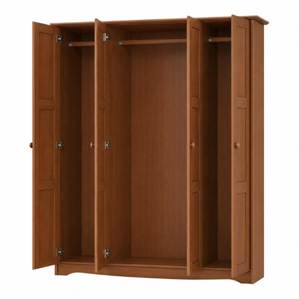 72 Inch Solid Wood Combo Dresser with Four Doors Spacious Bedroom Storage Solution