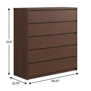 72 Inch Solid Wood Combo Dresser with Four Doors Spacious Bedroom Storage Solution