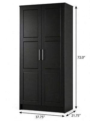 72 Inch Solid Wood Combo Dresser with Dual Doors for Elegant Spacious Bedroom Storage