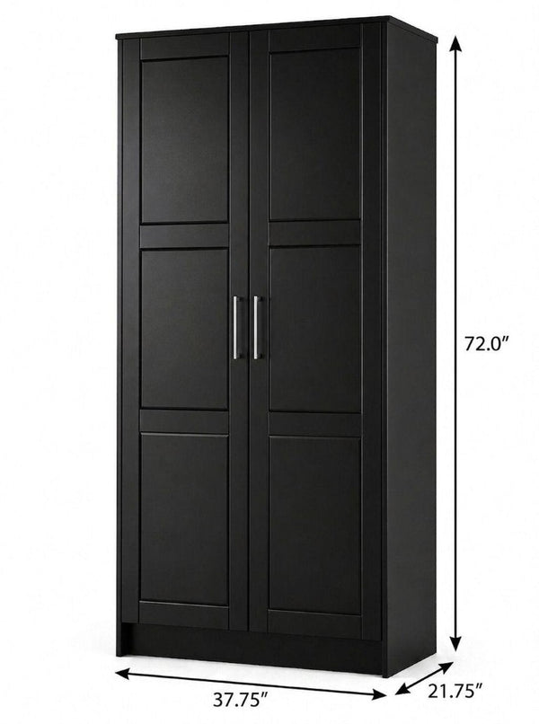 72 Inch Solid Wood Combo Dresser with Dual Doors for Elegant Spacious Bedroom Storage