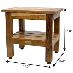 14 Inch Solid Wood Bathroom Wall Shelf Rustic Floating Storage Organizer for Small Spaces