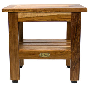 14 Inch Solid Wood Bathroom Wall Shelf Rustic Floating Storage Organizer for Small Spaces