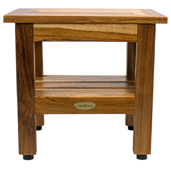 14 Inch Solid Wood Bathroom Wall Shelf Rustic Floating Storage Organizer for Small Spaces