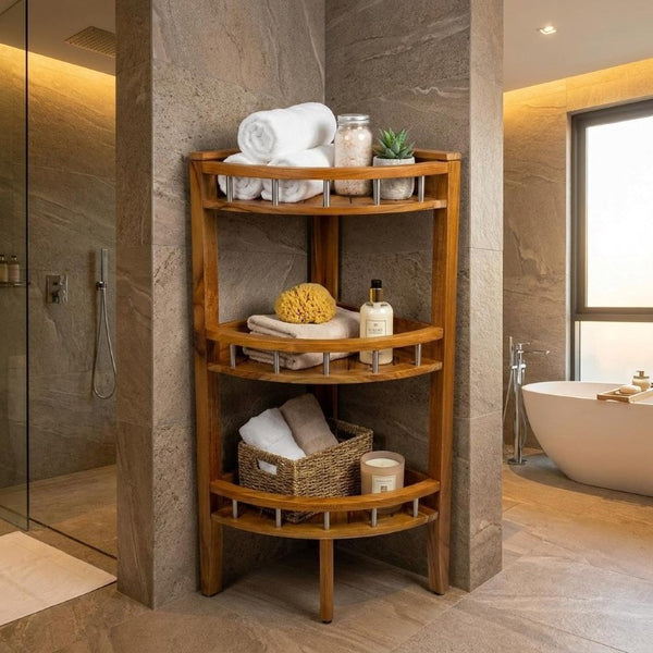 I Need to Create a Common Title for Solid Wood Bathroom Shelves That: