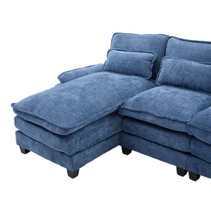 English Elm United U-Shape Sectional Sofa 106" - Modern Chenille Couch With Usb Ports, Storage Ottoman & Pillows W1568S00233-GIGA