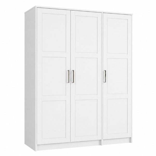 72 Inch Solid Wood Three Door Combo Dresser Armoire Wardrobe for Bedroom Storage