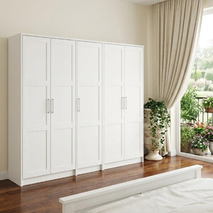 72 Inch Solid Wood Five Door Combo Dresser for Spacious Bedroom Storage and Organization